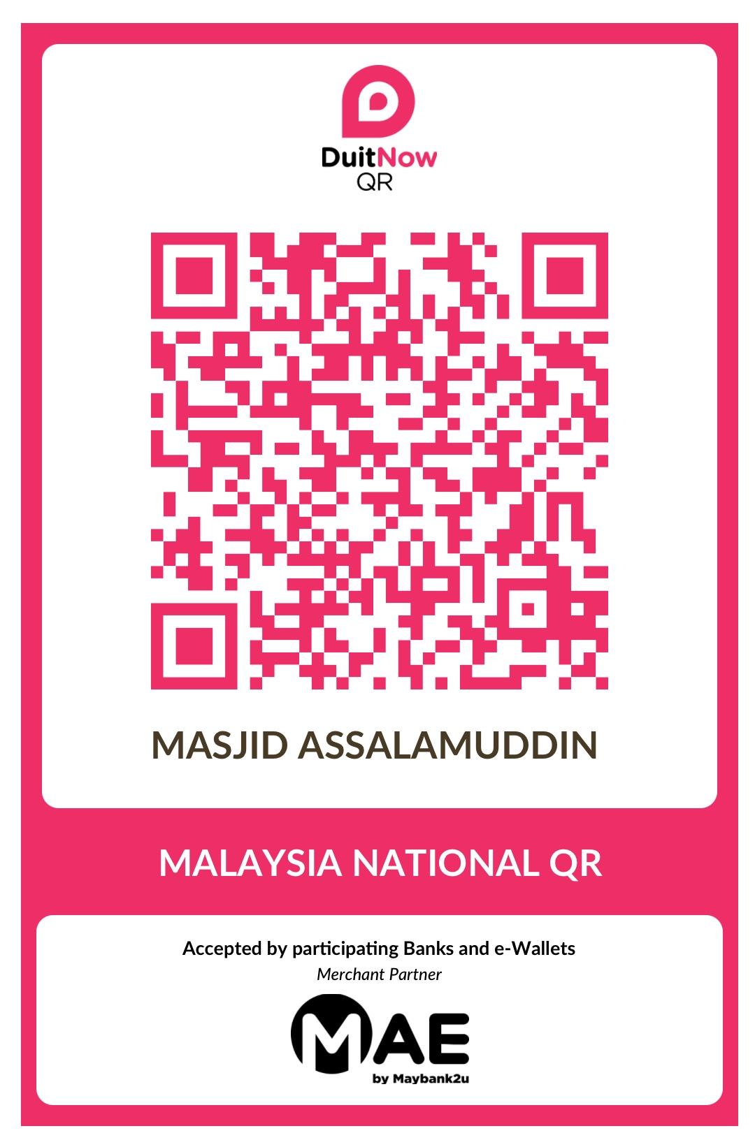 Kod QR MASJID ASSALAMUDDIN