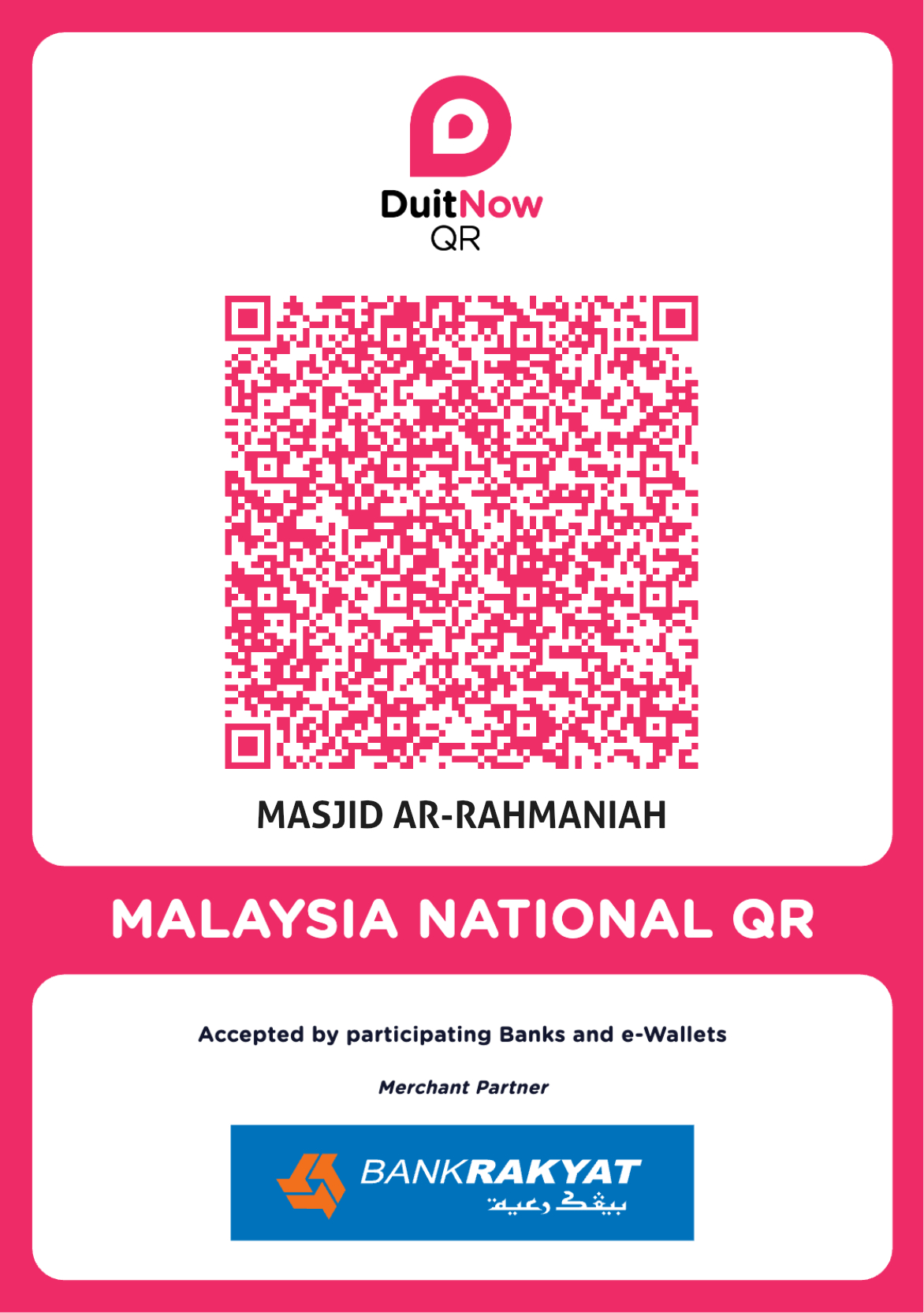 Kod QR MASJID JAMEK AR-RAHMANIAH
