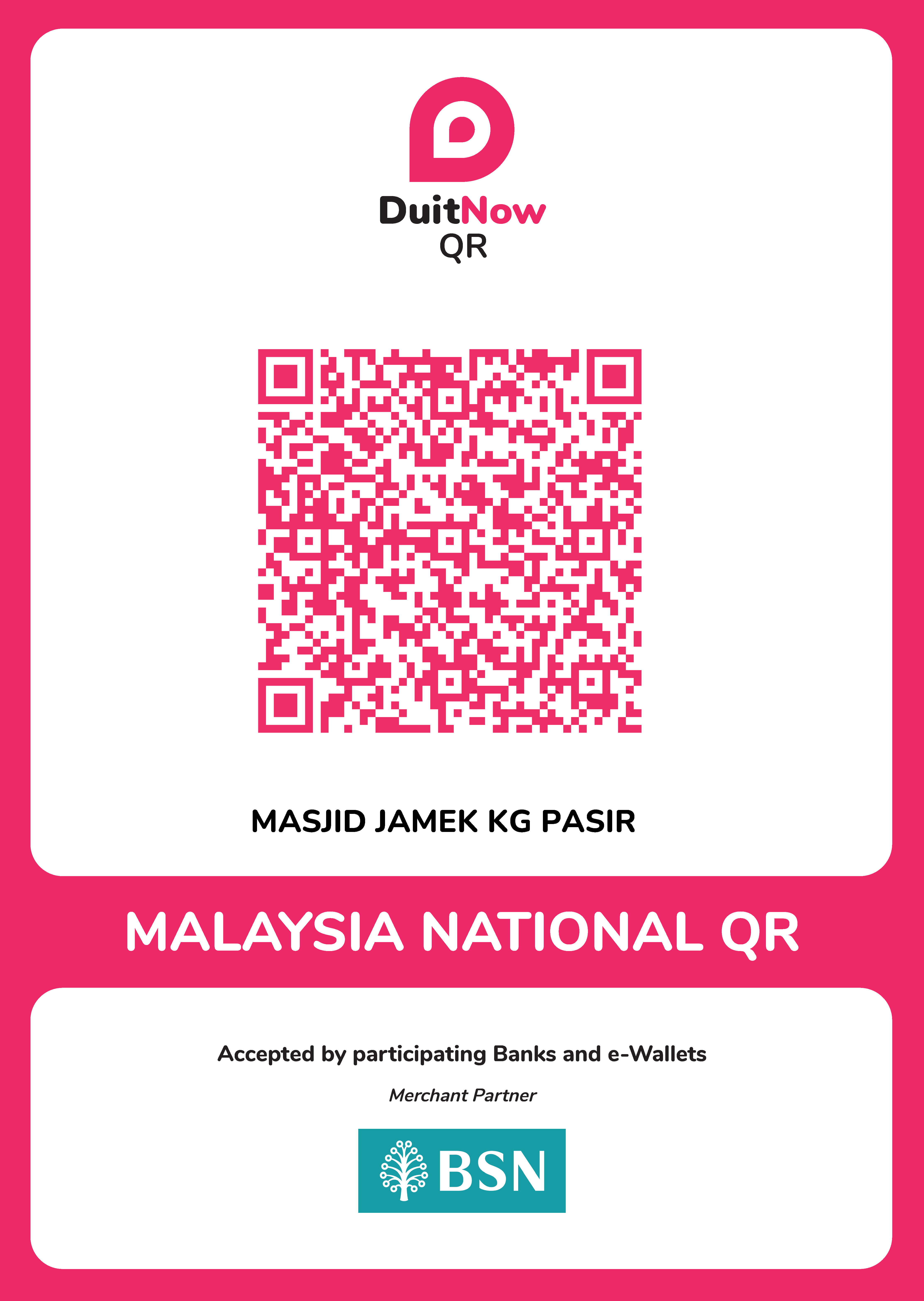 Kod QR MASJID JAMEK KAMPUNG PASIR